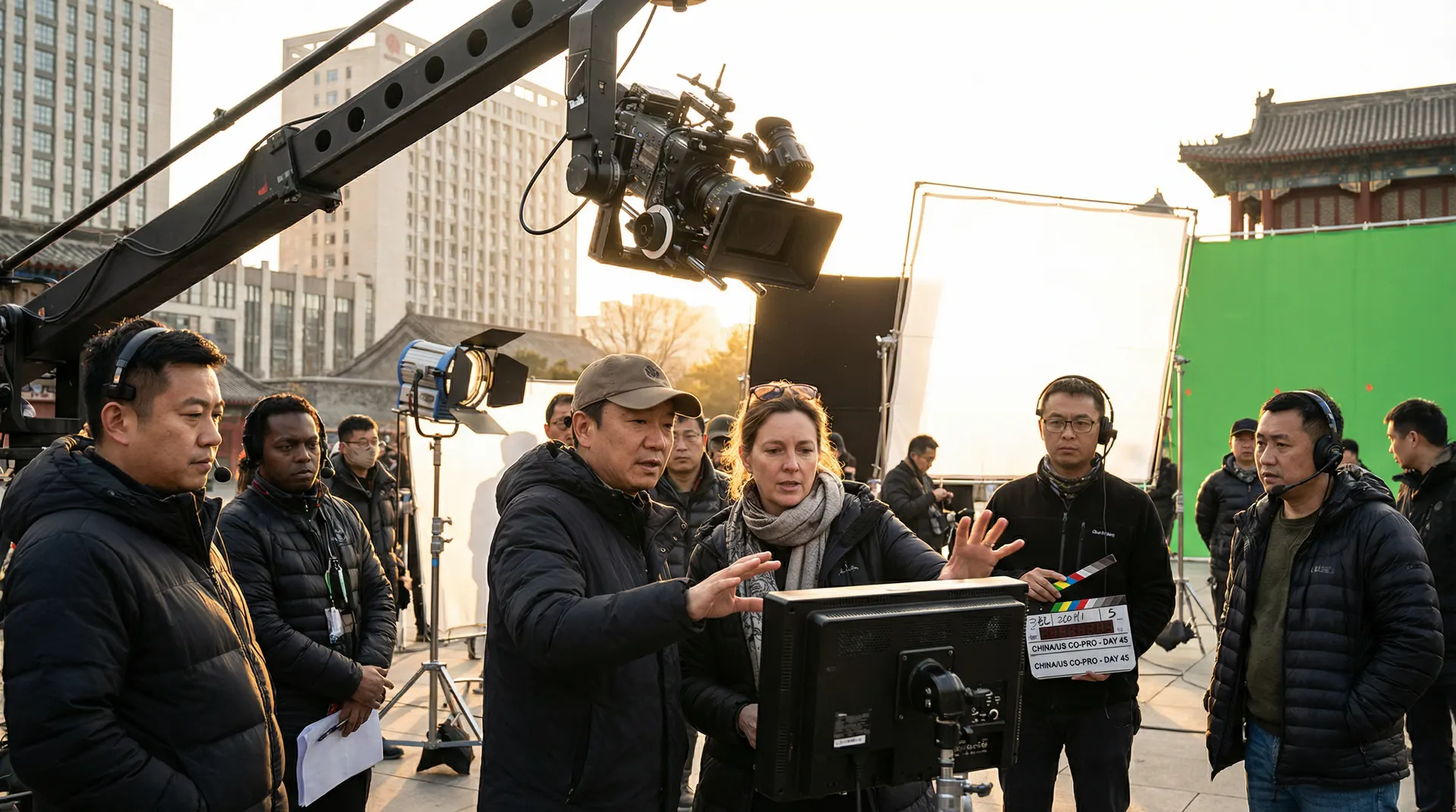 糖心vlog与国际影视团队合作拍摄现场